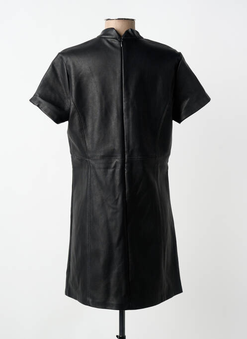 Robe courte fermeture zippée au dos manches courtes noir KAPORAL femme