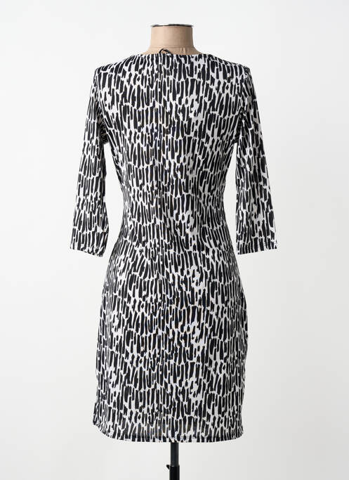 Robe mi-longue manches 3/4 manches 3/4 noir MORGAN femme