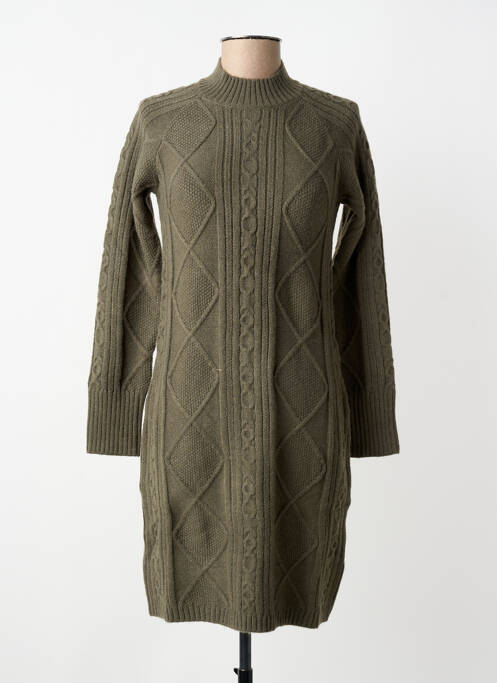 Robe pull stretch manches longues vert TIFFOSI femme