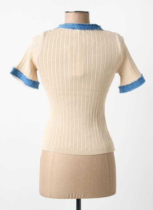 T-shirt stretch manches courtes beige MOËWY femme