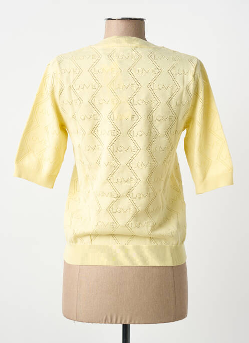 T-shirt coupe cintrée manches courtes jaune MORGAN femme