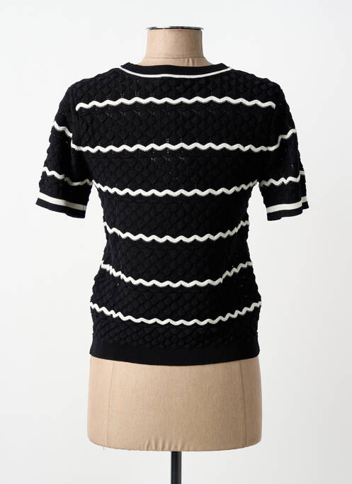 T-shirt coupe cintrée manches courtes noir MORGAN femme