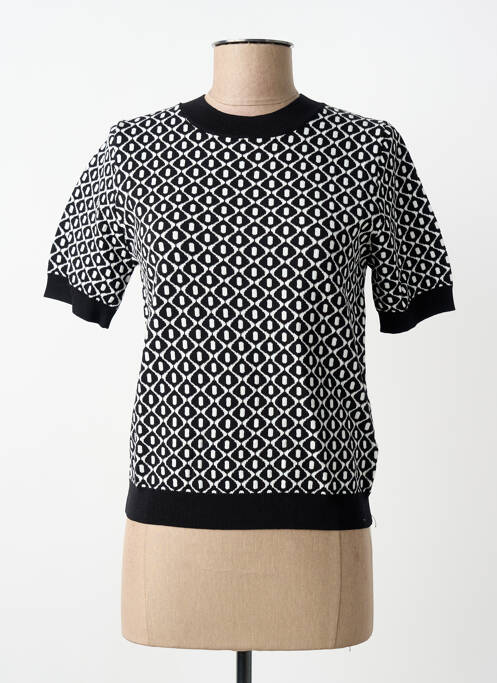 T-shirt imprimé fantaisie manches courtes noir MORGAN femme