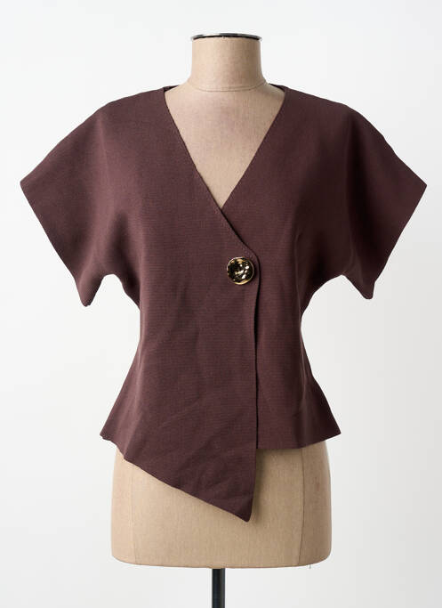 Veste casual coupe cintrée marron MOËWY femme