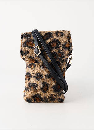 Pochette doublure textile marron MODA femme