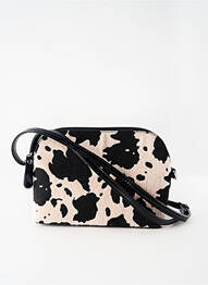 Sac multipoches forme rectangulaire noir INES DELAURE femme