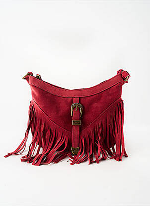 Sac poignée 1 anse de portée forme rectangulaire rouge INES DELAURE femme