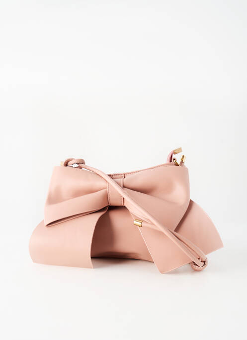 Sac cuir lisse forme rectangulaire rose HIPPOCAMPE femme