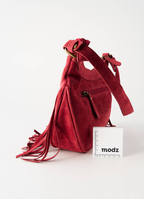 Sac poignée 1 anse de portée forme rectangulaire rouge INES DELAURE femme