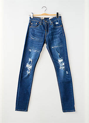 Jeans coupe slim effet usé délavé taille normale bleu LEVI'S femme