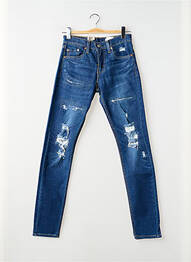 Jeans coupe slim effet usé délavé taille normale bleu LEVIS femme
