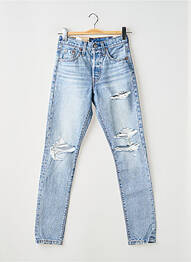 Jeans coupe slim effet usé délavé taille normale bleu LEVIS femme