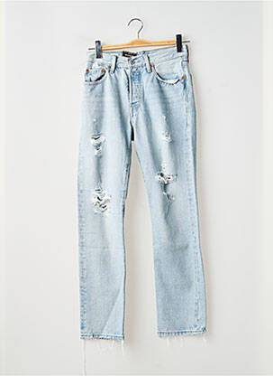 Jeans coupe droite effet usé délavé taille normale bleu LEVIS femme