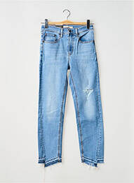 Jeans coupe droite effet usé délavé taille normale bleu LEVIS femme