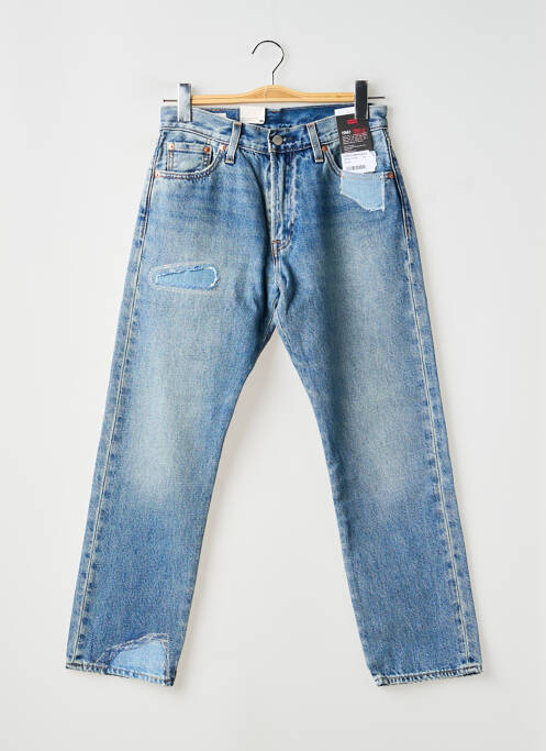 Jeans coupe droite effet usé délavé taille normale bleu LEVIS homme