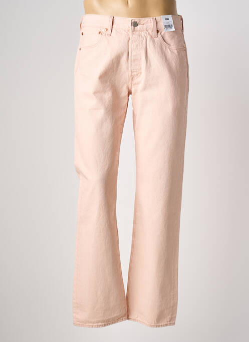Jeans coupe droite fermeture zippée sous rabat boutonné taille normale rose LEVIS homme