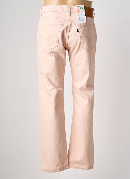 Jeans coupe droite fermeture zippée sous rabat boutonné taille normale rose LEVIS homme