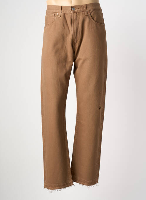 Jeans coupe droite fermeture zippée sous rabat boutonné taille normale marron LEVIS homme