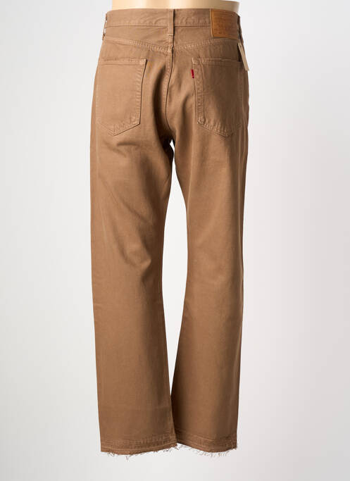 Jeans coupe droite fermeture zippée sous rabat boutonné taille normale marron LEVIS homme