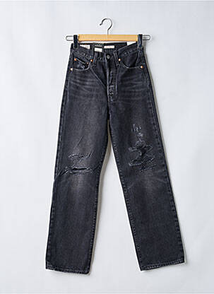 Jeans coupe droite taille haute taille haute noir LEVI'S femme