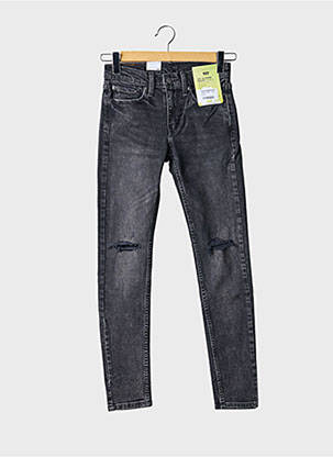 Jeans coupe slim effet usé délavé taille normale noir LEVIS femme
