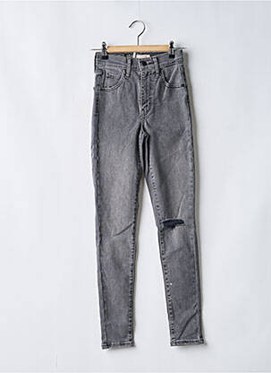 Jeans skinny effet usé délavé taille haute gris LEVI'S femme