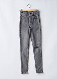 Jeans skinny effet usé délavé taille haute gris LEVIS femme