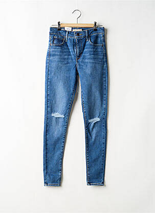Jeans skinny effet usé délavé taille normale bleu LEVI'S femme