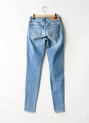 Jeans skinny effet usé délavé taille normale bleu WRANGLER femme