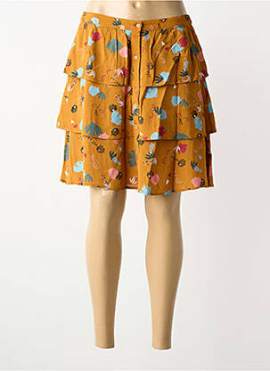 Jupe courte coupe évasée jaune I.CODE (By IKKS) femme
