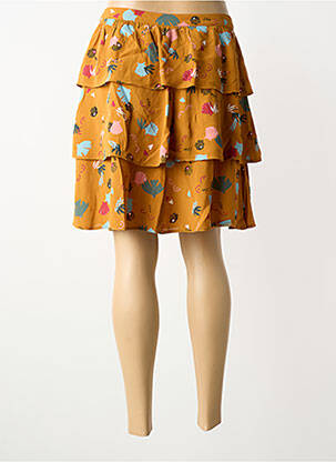 Jupe courte coupe évasée jaune I.CODE (By IKKS) femme