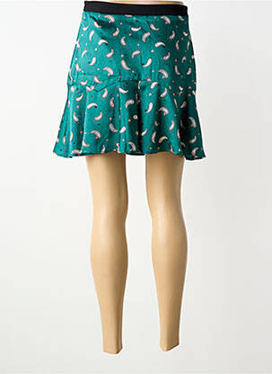 Jupe courte fermeture zip latéral vert I.CODE (By IKKS) femme