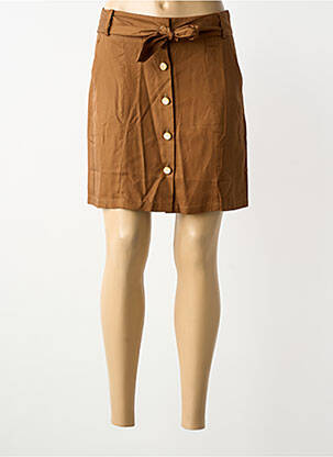 Jupe courte poches marron I.CODE (By IKKS) femme