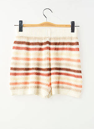 Short coupe droite taille élastique beige PEPE JEANS fille