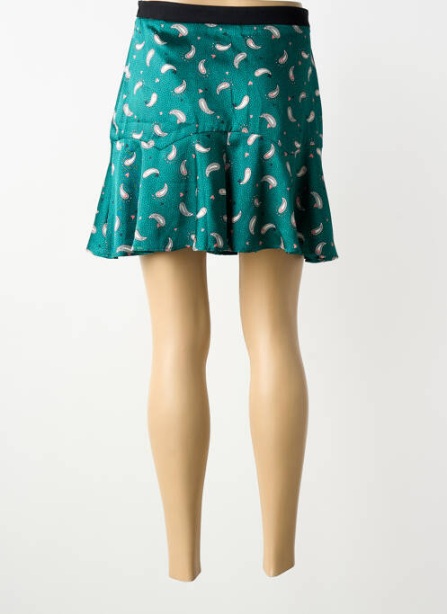 Jupe courte fermeture zip latéral vert I.CODE (By IKKS) femme