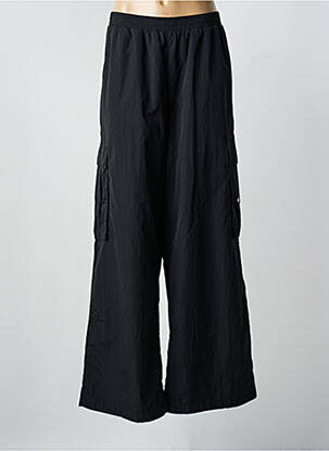 Pantalon large tissage popeline taille normale noir TOMMY HILFIGER femme