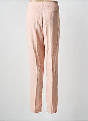 Pantalon droit tissage crêpe taille normale rose DEVERNOIS femme