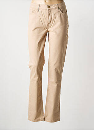 Pantalon droit stretch taille normale beige TOMMY HILFIGER femme