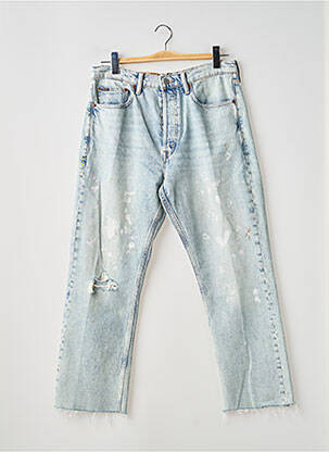 Jeans coupe droite effet usé délavé taille normale bleu RALPH LAUREN femme