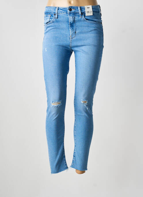 Jeans coupe slim effet usé délavé taille normale bleu LEVIS femme