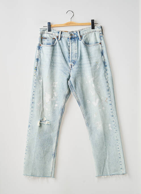 Jeans coupe droite effet usé délavé taille normale bleu RALPH LAUREN femme