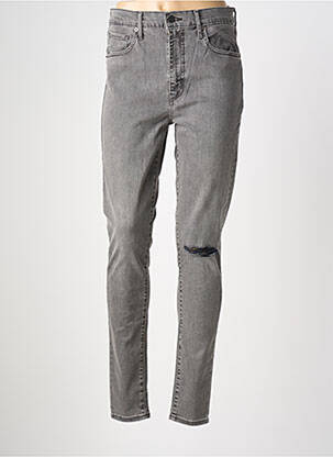 Jeans skinny effet usé délavé taille normale gris LEVI'S femme