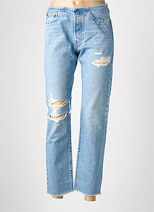 Jeans coupe droite effet usé délavé taille normale bleu LEVI'S femme