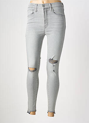 Jeans skinny effet usé délavé taille haute gris LEVI'S femme