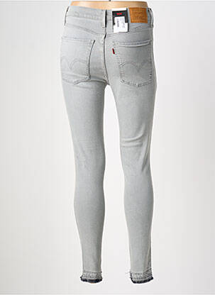 Jeans skinny effet usé délavé taille haute gris LEVI'S femme