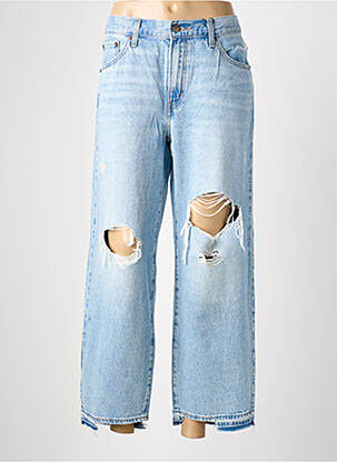 Jeans coupe large effet usé délavé taille normale bleu LEVI'S femme