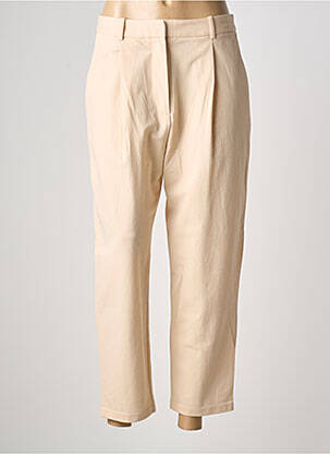 Pantalon 7/8 taille haute taille haute beige COMPTOIR DES COTONNIERS femme