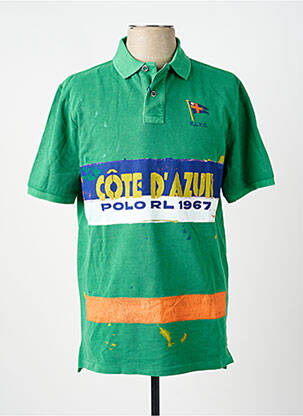 Polo coupe droite manches courtes vert RALPH LAUREN homme