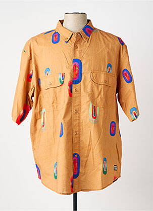 Chemise manches courtes imprimé fantaisie marron LEVI'S homme