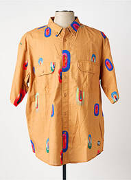 Chemise manches courtes imprimé fantaisie marron LEVIS homme